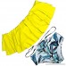 ZIKKER Women Two Piece Swimsuit Off Shoulder Ruffled Flounce Crop Bikini Top with Print Cut Out Bottoms Yellow B07D6C2CMV